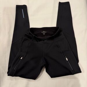 Athleta Black Leggings with Zipper Details Size XXS